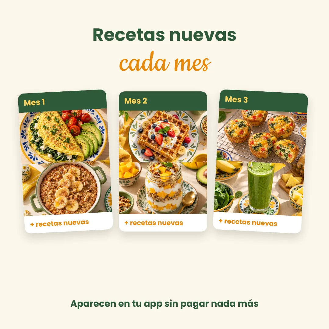 Recetas nuevas cada mes