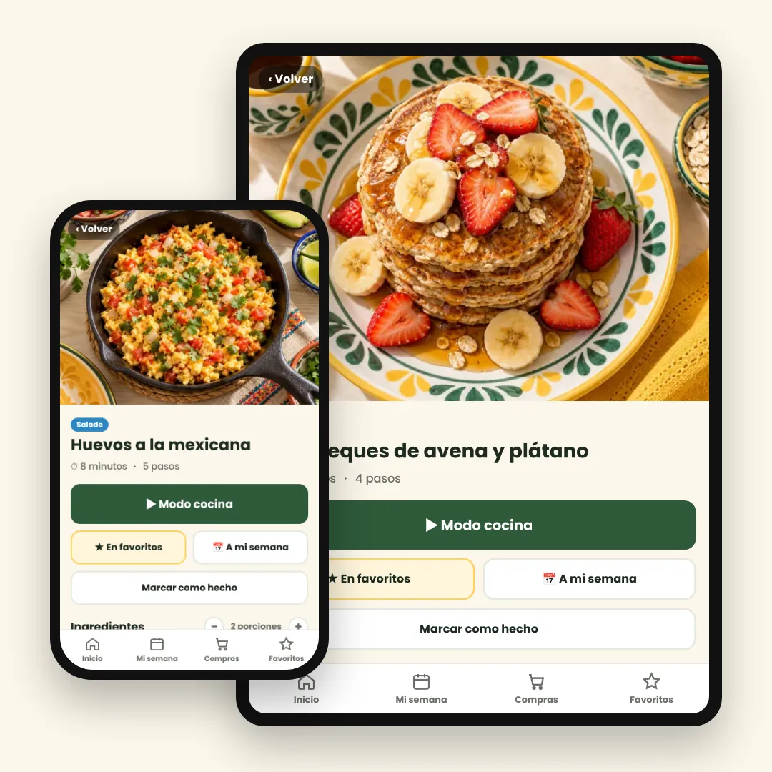 La app Adiós Pan en el celular y la tablet