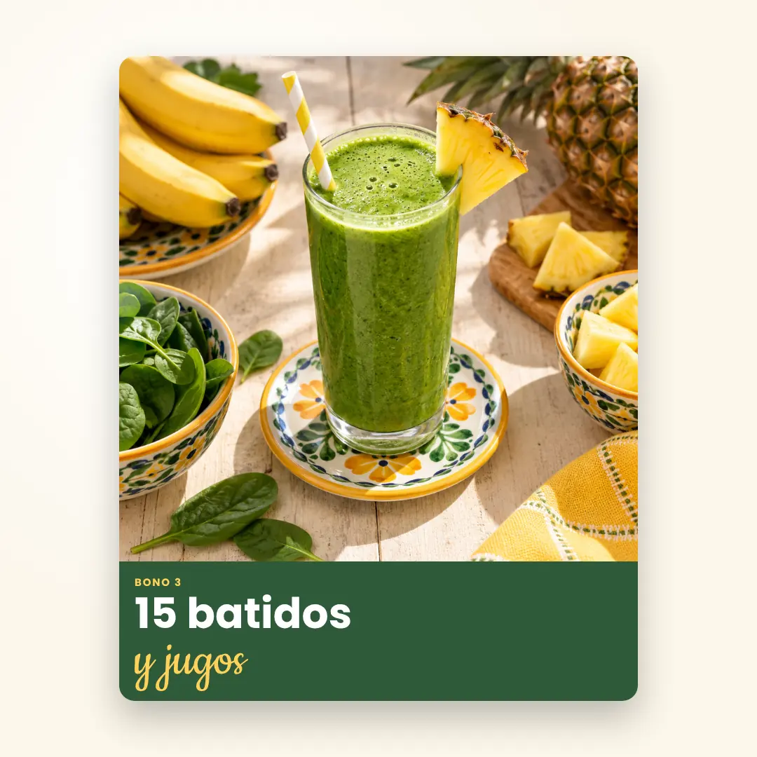 Bono 3: 15 batidos y jugos