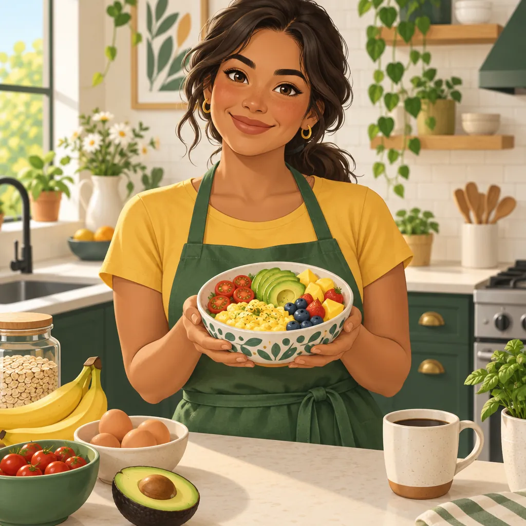 Vale, el personaje de Adiós Pan, con un desayuno sin pan